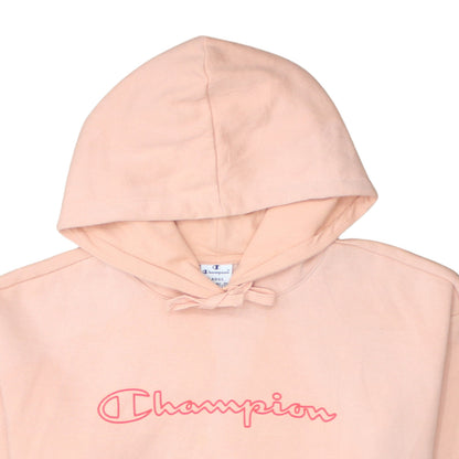 Champion Women's Peach Pink Pullover Hoodie Size L Cotton Blend