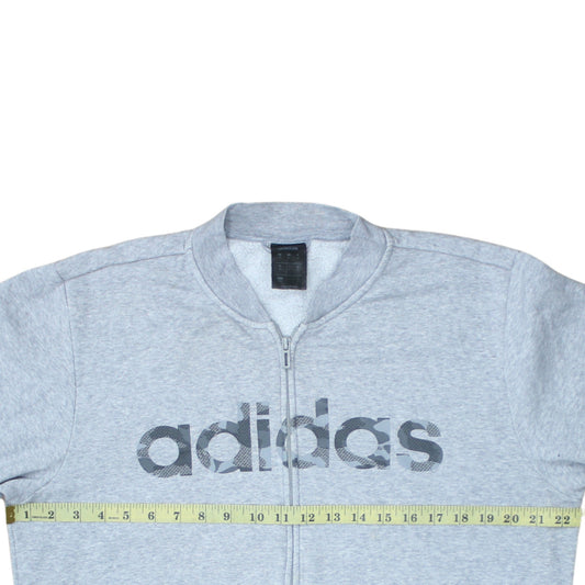 Adidas Men's Grey Full Zip Track Jacket Size M Regular Fit