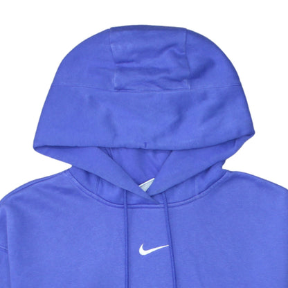 Nike Women's Blue Pullover Hoodie Small Embroidered Logo Casual