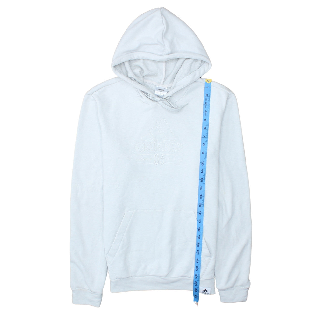 adidas Men's White Pullover Hoodie Small Sports Cotton Blend