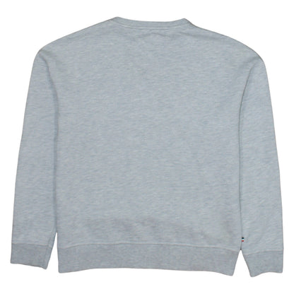 Tommy Jeans Womens Grey Small Sweatshirt Crew Neck Graphic Logo Pullover