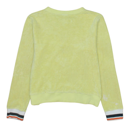 Nike Womens Yellow Crew Neck Pullover Sweatshirt Size M Cotton Blend