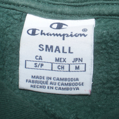 Champion Men's Green Pullover Hoodie Size S Logo Fleece Sweatshirt