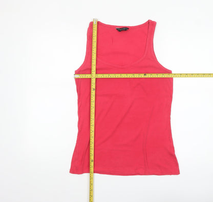 Dorothy Perkins Women’s Pink Cotton V-Neck Tank Top Size 14