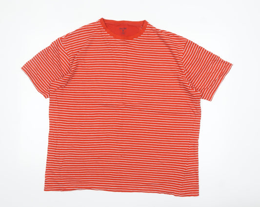 James Pringle Men's Red White Striped Cotton T-Shirt XL