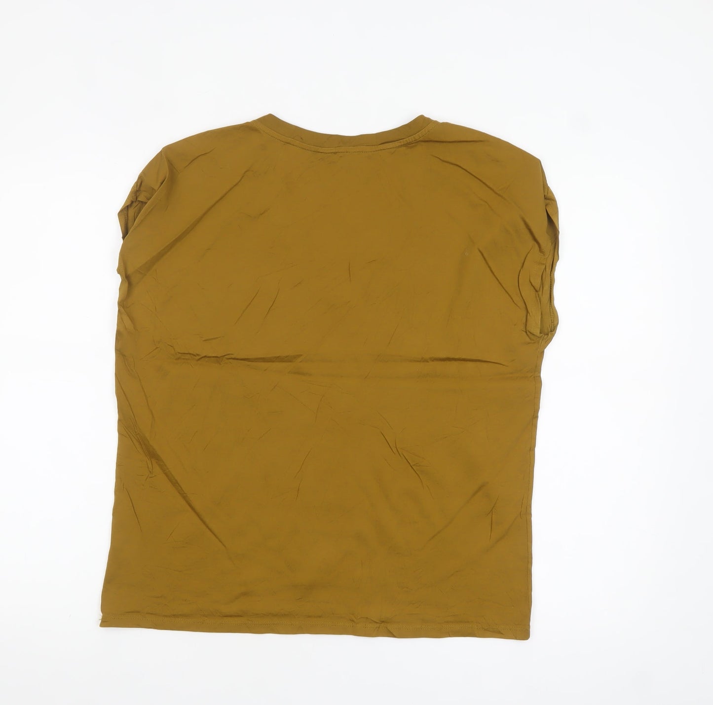 United Colors of Benetton Women’s Brown V-Neck Cotton T-Shirt M