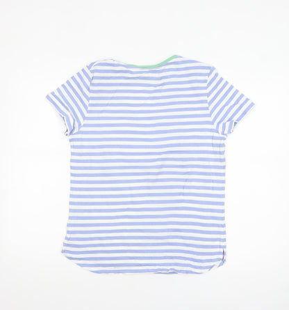 Crew Clothing Company Women’s Blue Striped Cotton T-Shirt Size 14