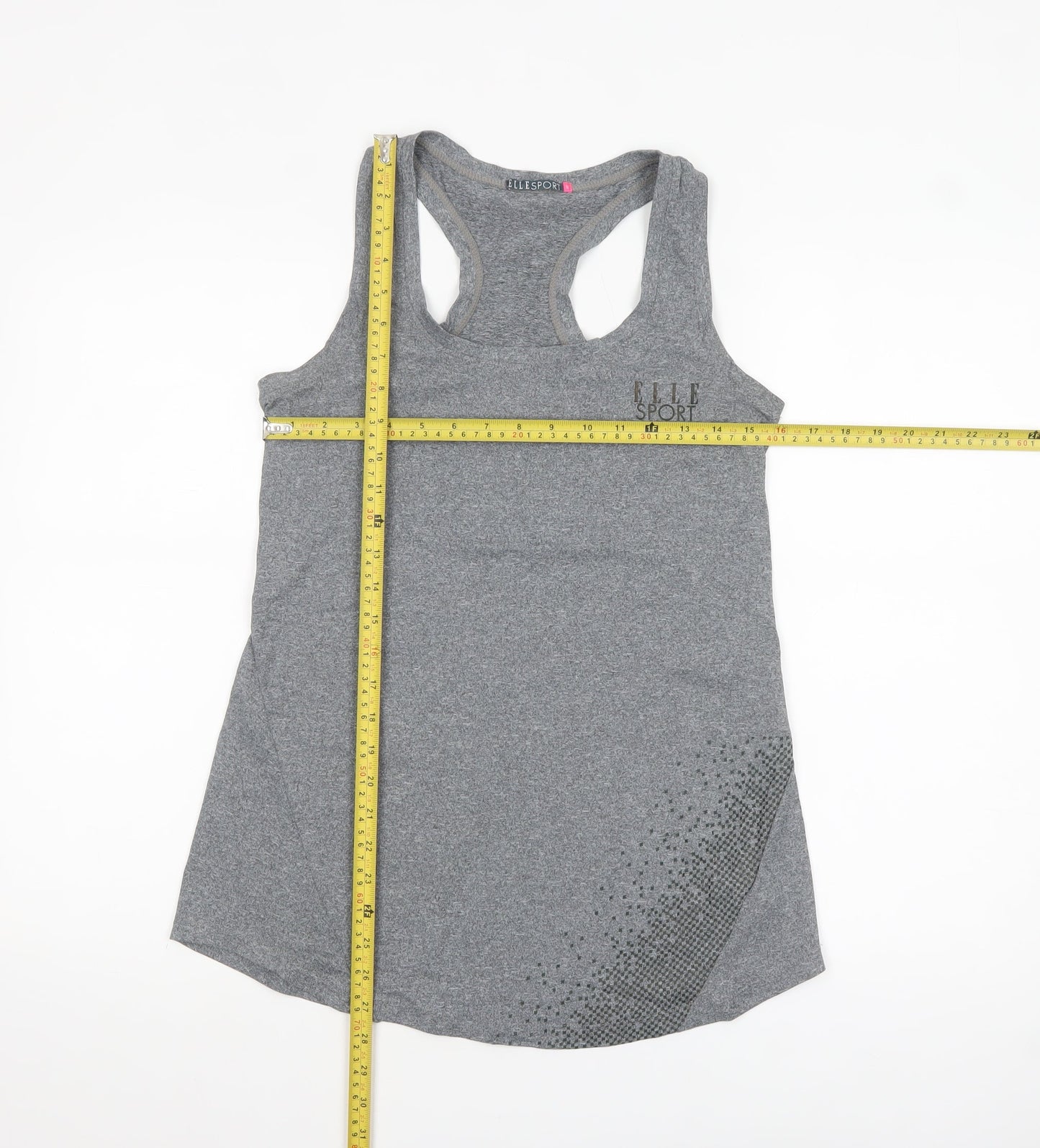 ELLE Sport Grey Womens Size 12 Racerback Tank Top