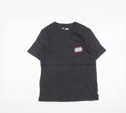 GAP Boys Black Star Wars Graphic T-Shirt 10-11 Years Cotton Crew Neck