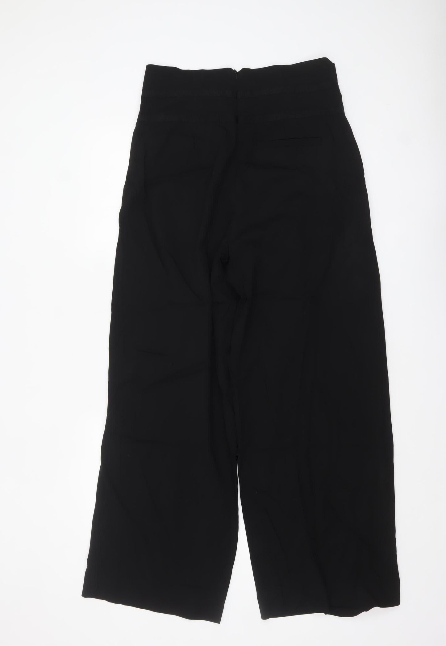 COS Women’s Black Wide-Leg Cropped High Rise Trousers Size 10