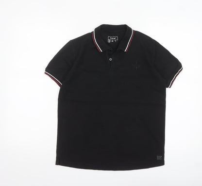 Firetrap Boys Black Polo Shirt 13 Years Short Sleeve Classic Fit