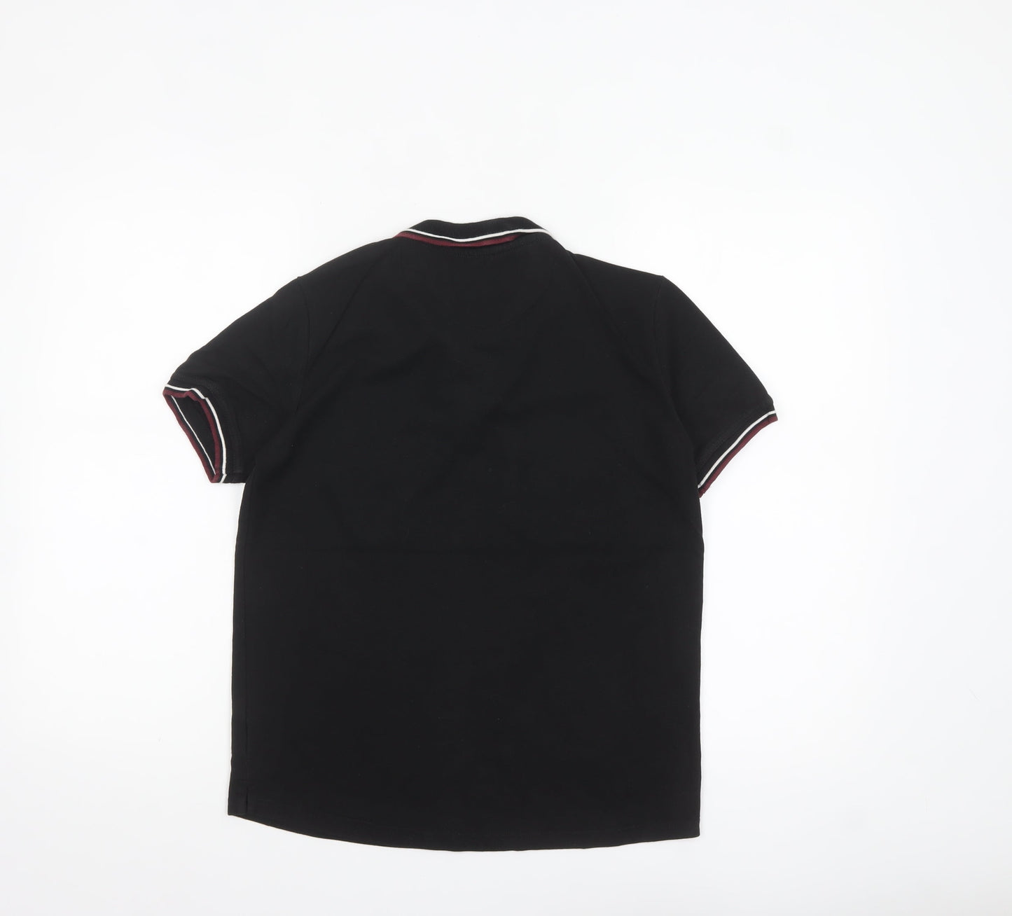 Firetrap Boys Black Polo Shirt 13 Years Short Sleeve Classic Fit