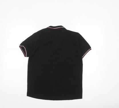 Firetrap Boys Black Polo Shirt 13 Years Short Sleeve Classic Fit