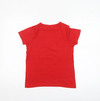 M&Co Girls Red Disney Mickey Sequin Graphic T-Shirt 9-10 Years