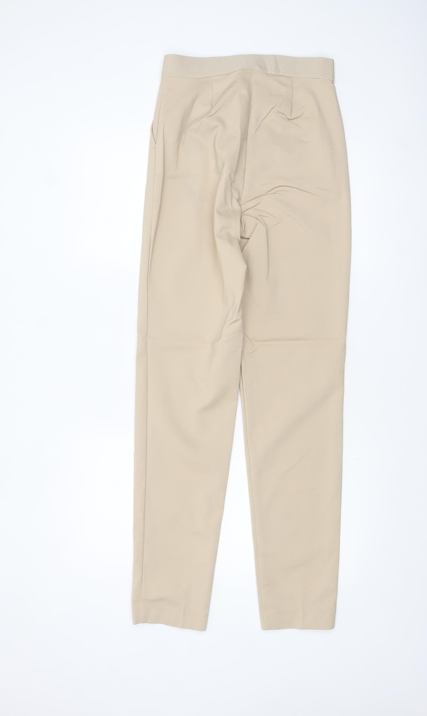 Marks and Spencer Women’s Beige Chino Trousers Size 8 Regular Fit