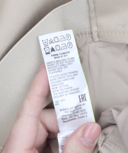 Marks and Spencer Women’s Beige Chino Trousers Size 8 Regular Fit