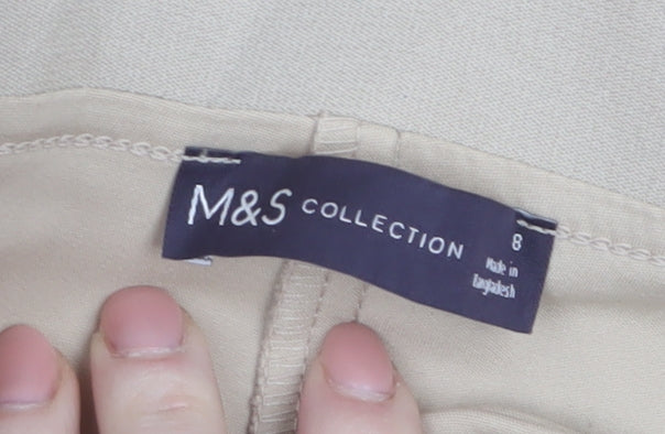 Marks and Spencer Women’s Beige Chino Trousers Size 8 Regular Fit
