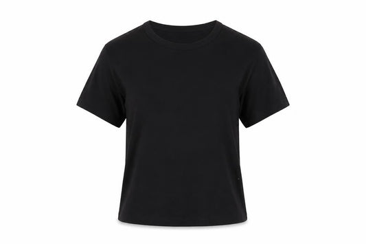 Collusion Women's Black Cotton Short Sleeve Basic T-Shirt Size 10