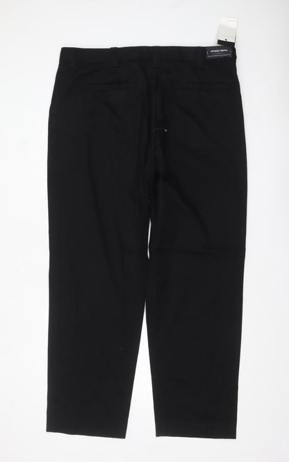 Marks and Spencer Men's Black 40x33 Regular Fit Chino Trousers