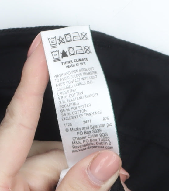 Marks and Spencer Men's Black 40x33 Regular Fit Chino Trousers