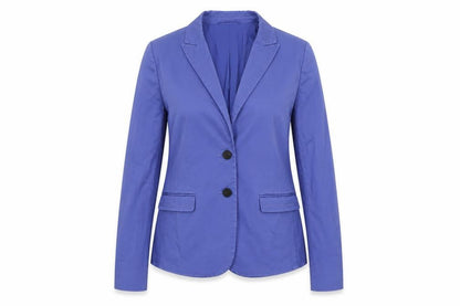 ESPRIT Women's Blue Single-Breasted Blazer Size 12 Tailored Jacket