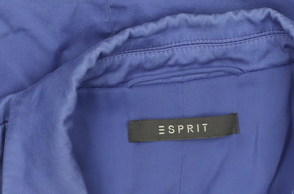 Esprit Women's Blue Single-Breasted Blazer Size 12 Tailored Jacket
