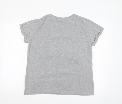 Superdry Womens Grey Graphic Crew Neck T-Shirt Size M