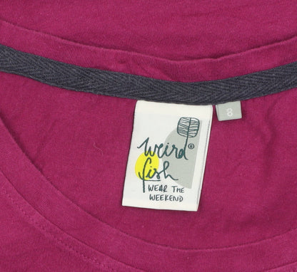 Weird Fish Women's Purple Size 8 Sleeveless Cotton Tank Top