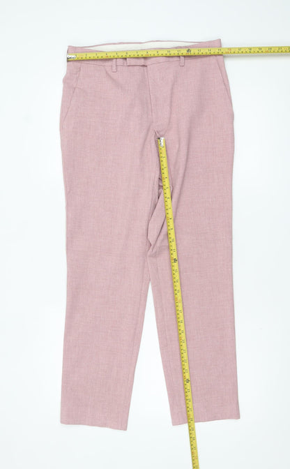 Marks and Spencer Men’s Pink Slim Fit Trousers 30x29
