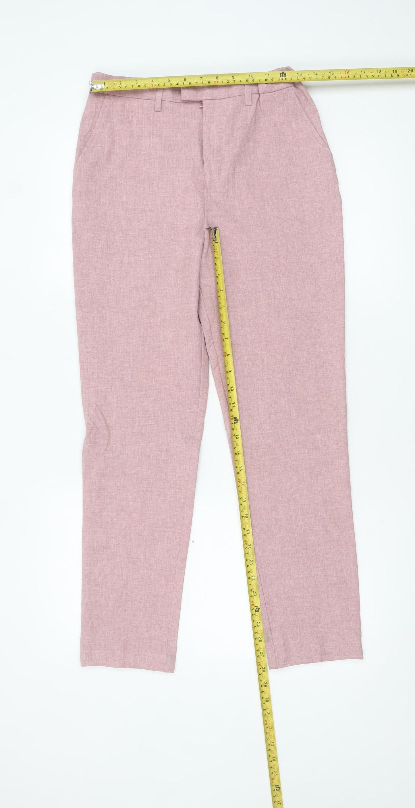 Marks and Spencer Boys Pink Chino Trousers 12-13 Years Stretch Waist