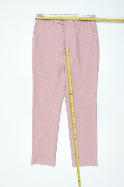 Marks and Spencer Men's Pink Slim Fit Chino Trousers 32W 31L