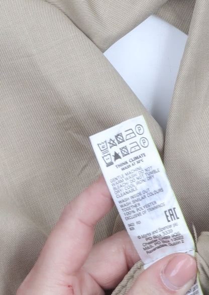 Marks and Spencer Women’s Beige Regular Fit Straight Trousers Size 18