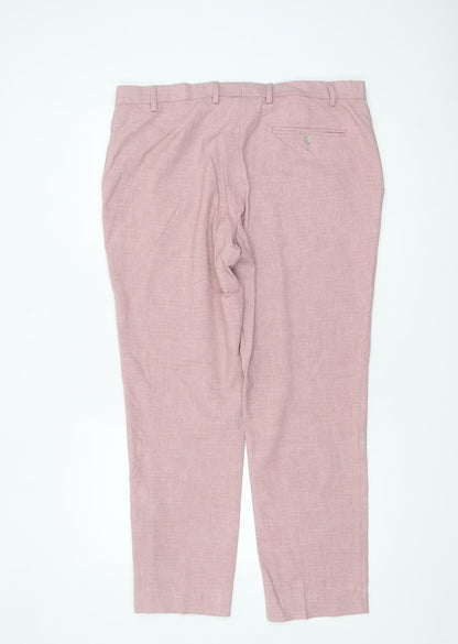 Marks and Spencer Men’s Pink Slim Fit Chino Trousers 38S