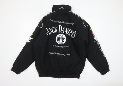 JH Design Jack Daniel's Men's Black XL Bomber Jacket Racing Style