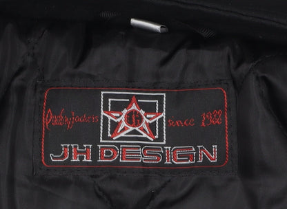 JH Design Jack Daniel's Men's Black XL Bomber Jacket Racing Style