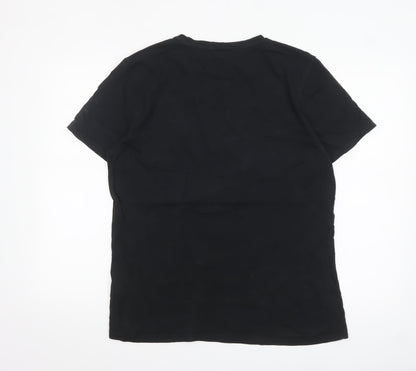 New Look Men Black New York Graphic Print Cotton T-Shirt Size L