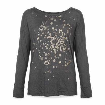 Mint Velvet Women’s Grey Sequin Animal Print Long Sleeve Top XS