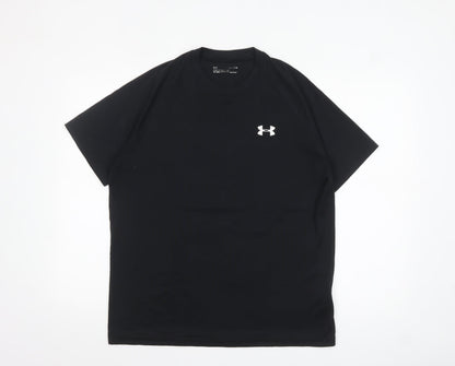Under Armour Men's Black Short Sleeve T-Shirt Size M Loose Fit Sports Top