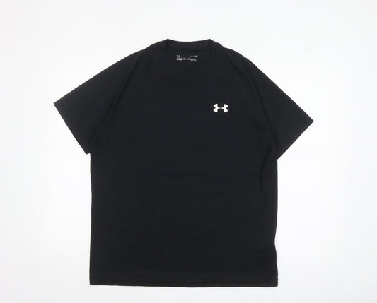 Under Armour Men's Black Short Sleeve T-Shirt Size M Loose Fit Sports Top