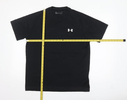 Under Armour Men's Black Short Sleeve T-Shirt Size M Loose Fit Sports Top