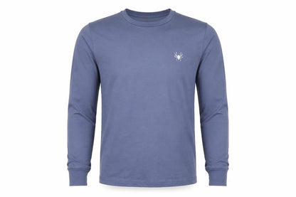 Intense Men Blue Slim Fit Long Sleeve Crew Neck Cotton Top S