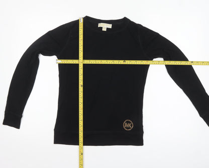 Michael Kors Women's Black Long Sleeve Basic Jersey Top Size S