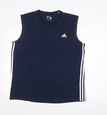 Adidas Men's Blue XL Sleeveless Sport Essentials Climalite Top