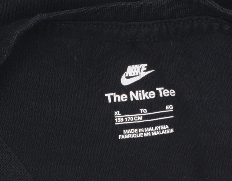 Nike Boys Black XL Short Sleeve Cotton Sports T-Shirt