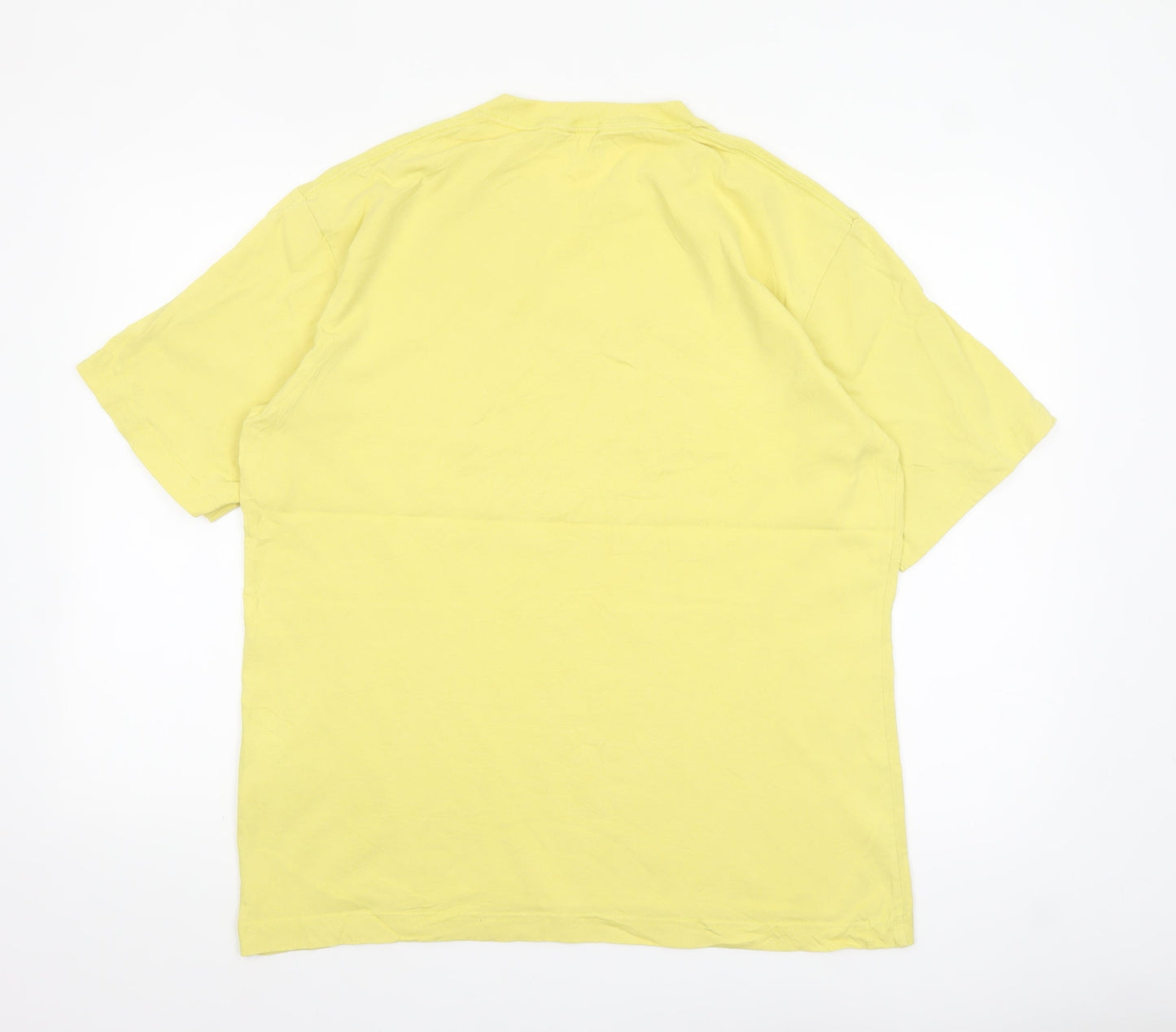 Uniqlo Men’s Yellow Amoeba Music Graphic T-Shirt Size M