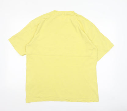 Uniqlo Men’s Yellow Amoeba Music Graphic T-Shirt Size M