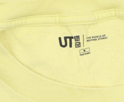Uniqlo Men’s Yellow Amoeba Music Graphic T-Shirt Size M
