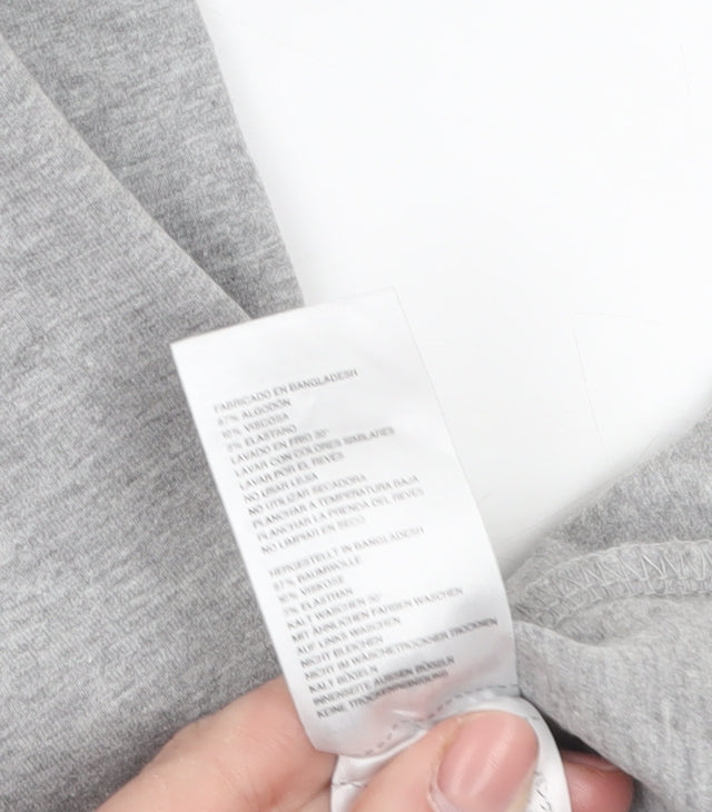 Huel Men's Grey Crew Neck Short Sleeve Cotton T-Shirt Size L