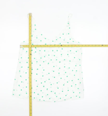 Dorothy Perkins Women's White Polka Dot Camisole Top Size 12