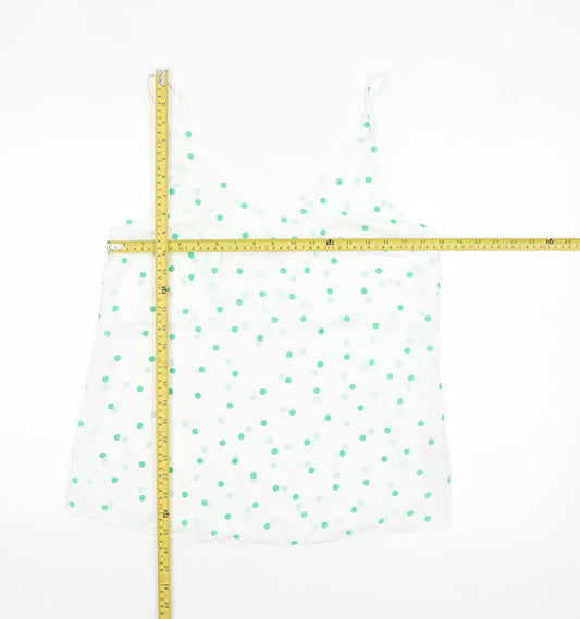 Dorothy Perkins Women's White Polka Dot Camisole Top Size 12